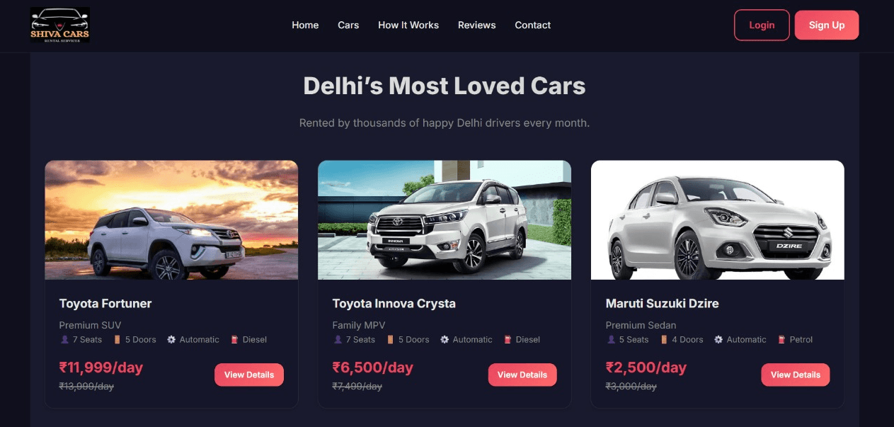 Car Rental Platform screenshot